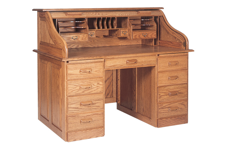 traditional fifty four inch rolltop desk sixty inches